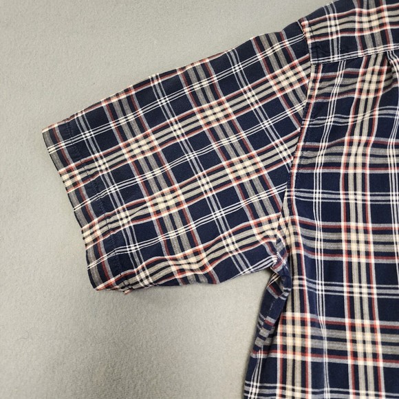 Carhartt Shirt Mens XL Blue Gray Plaid Short Sleeve Button Down - Picture 8 of 16